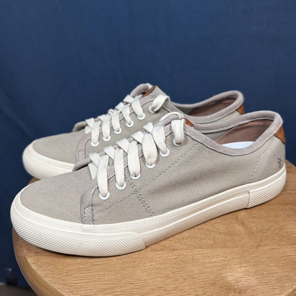 Frye Gia Canvas Low Lace Sneakers Shoe Size 7.5 Womens
